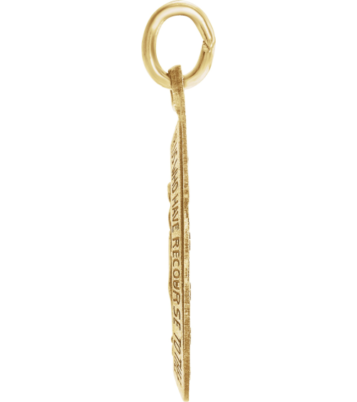 R5020 Pendant 14K Yellow 15 X 11 Mm Polished Oval Miraculous Medal