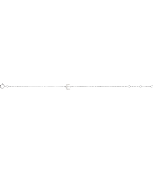 652689 Bracelet Set 14K White Initial E Natural Diamond Round .9 Mm I1, H+ 0.06 Ctw 6-7 In Polished .06 Ctw Natural Diamond Initial Bracelet