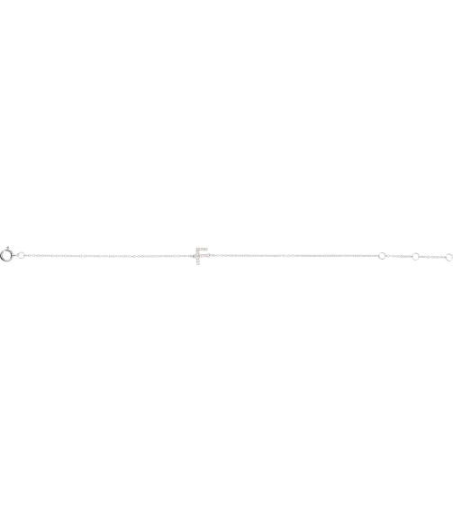652689 Bracelet Set 14K White Initial F Natural Diamond Round .9 Mm I1, H+ 0.05 Ctw 6-7 In Polished .05 Ctw Natural Diamond Initial Bracelet