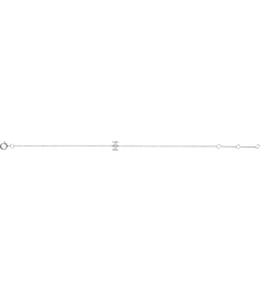 652689 Bracelet Set 14K White Initial I Natural Diamond Round 1 Mm I1, H+ 0.05 Ctw 6-7 In Polished .05 Ctw Natural Diamond Initial Bracelet