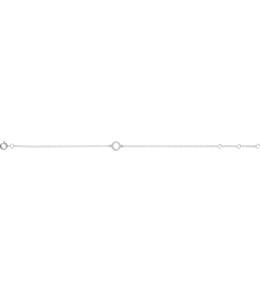 652689 Bracelet Set 14K White Initial O Natural Diamond Round .9 Mm I1, H+ 0.06 Ctw 6-7 In Polished .06 Ctw Natural Diamond Initial Bracelet