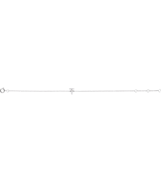 652689 Bracelet Set 14K White Initial T Natural Diamond Round 1 Mm I1, H+ 0.05 Ctw 6-7 In Polished .05 Ctw Natural Diamond Initial Bracelet