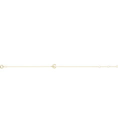 652689 Bracelet Set 14K Yellow Initial C Natural Diamond Round .9 Mm I1, H+ 0.04 Ctw 6-7 In Polished .04 Ctw Natural Diamond Initial Bracelet