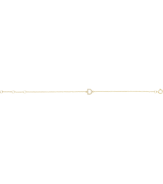 652689 Bracelet Set 14K Yellow Initial D Natural Diamond Round .9 Mm I1, H+ 0.06 Ctw 6-7 In Polished .06 Ctw Natural Diamond Initial Bracelet