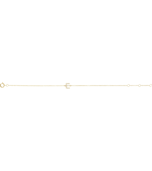 652689 Bracelet Set 14K Yellow Initial E Natural Diamond Round .9 Mm I1, H+ 0.06 Ctw 6-7 In Polished .06 Ctw Natural Diamond Initial Bracelet