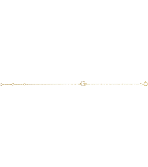 652689 Bracelet Set 14K Yellow Initial G Natural Diamond Round .8 Mm I1, H+ 0.05 Ctw 6-7 In Polished .05 Ctw Natural Diamond Initial Bracelet