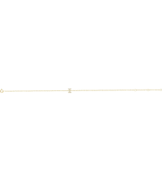 652689 Bracelet Set 14K Yellow Initial I Natural Diamond Round 1 Mm I1, H+ 0.05 Ctw 6-7 In Polished .05 Ctw Natural Diamond Initial Bracelet