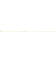 652689 Bracelet Set 14K Yellow Initial J Natural Diamond Round 1 Mm I1, H+ 0.05 Ctw 6-7 In Polished .05 Ctw Natural Diamond Initial Bracelet