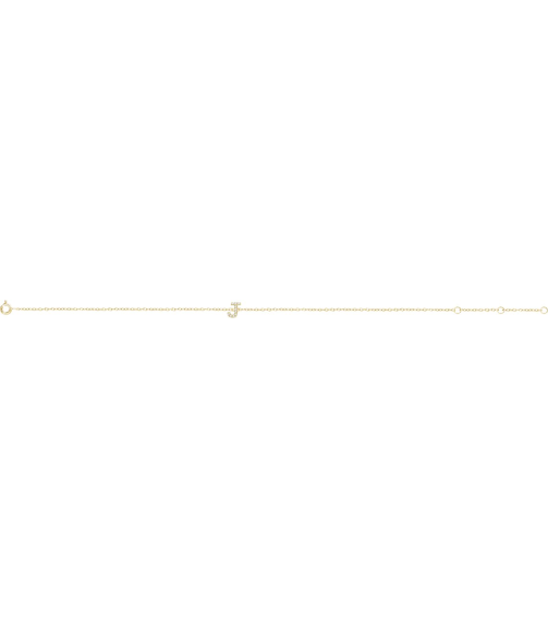 652689 Bracelet Set 14K Yellow Initial J Natural Diamond Round 1 Mm I1, H+ 0.05 Ctw 6-7 In Polished .05 Ctw Natural Diamond Initial Bracelet