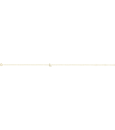 652689 Bracelet Set 14K Yellow Initial L Natural Diamond Round .9 Mm I1, H+ 0.04 Ctw 6-7 In Polished .04 Ctw Natural Diamond Initial Bracelet