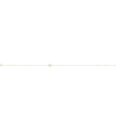 652689 Bracelet Set 14K Yellow Initial N Natural Diamond Round .9 Mm I1, H+ 0.06 Ctw 6-7 In Polished .06 Ctw Natural Diamond Initial Bracelet