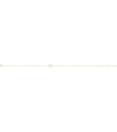 652689 Bracelet Set 14K Yellow Initial O Natural Diamond Round .9 Mm I1, H+ 0.06 Ctw 6-7 In Polished .06 Ctw Natural Diamond Initial Bracelet