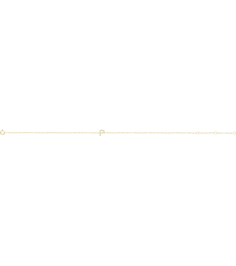 652689 Bracelet Set 14K Yellow Initial P Natural Diamond Round .9 Mm I1, H+ 0.05 Ctw 6-7 In Polished .05 Ctw Natural Diamond Initial Bracelet