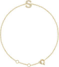 652689 Bracelet Set 14K Yellow Initial S Natural Diamond Round 1 Mm I1, H+ 0.05 Ctw 6-7 In Polished .05 Ctw Natural Diamond Initial Bracelet