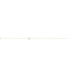 652689 Bracelet Set 14K Yellow Initial S Natural Diamond Round 1 Mm I1, H+ 0.05 Ctw 6-7 In Polished .05 Ctw Natural Diamond Initial Bracelet