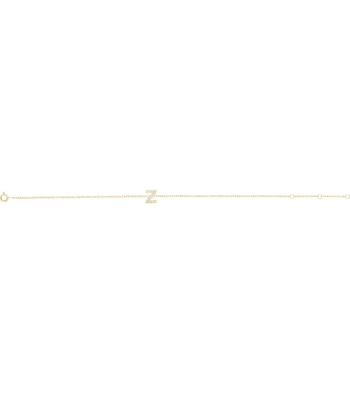 652689 Bracelet Set 14K Yellow Initial Z Natural Diamond Round 1 Mm I1, H+ 0.06 Ctw 6-7 In Polished .06 Ctw Natural Diamond Initial Bracelet