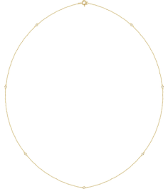 68577 Set 14K Yellow 7-Stone Natural Diamond 2Mm 14 Ctw I1, H+ Each Polished 14 Ctw Natural Diamond Necklace