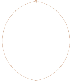68577 Set 14K Rose 7-Stone Natural Diamond 2Mm 14 Ctw I1, H+ Each Polished 14 Ctw Natural Diamond Necklace