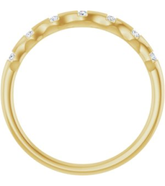 652976 Ring Set 14K Yellow Natural Diamond Round 1.3 Mm Polished .06 Ctw Natural Diamond Stackable Ring
