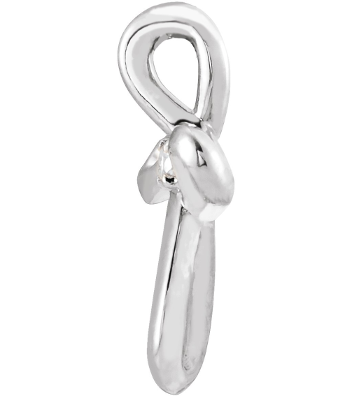 R42365 Pendant Set Sterling Silver Round Natural Diamond 1.5Mm 0.015 Ct I1, G-H Polished .015 Ctw Natural Diamond Cross Pendant
