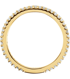 67401 Ring Set 14K Yellow 4 Natural Diamond Round 1.2 Mm I1, H+ 13 Ctw Polished 13 Ctw Natural Diamond Stackable Ring