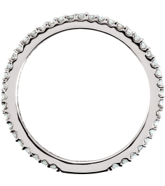 67401 Ring Set 14K White 6 Natural Diamond Round 1.2 Mm I1, H+ 13 Ctw Polished 13 Ctw Natural Diamond Stackable Ring