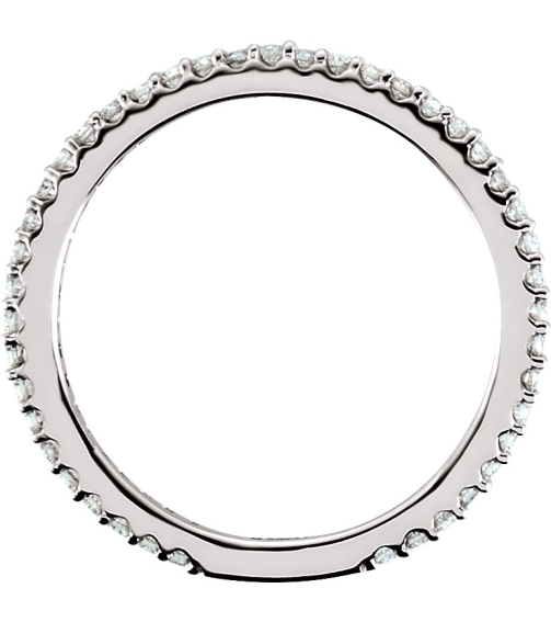 67401 Ring Set 14K White 6 Natural Diamond Round 1.2 Mm I1, H+ 13 Ctw Polished 13 Ctw Natural Diamond Stackable Ring