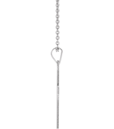 R4030 Necklace 14K White 18 X 12 Mm 18 In Polished Cross Necklace