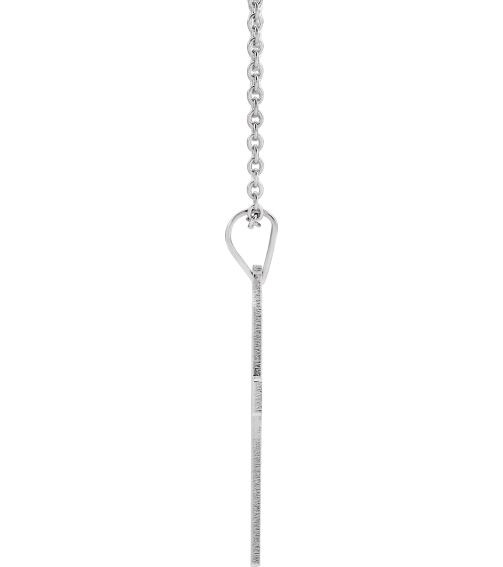 R4030 Necklace 14K White 18 X 12 Mm 18 In Polished Cross Necklace