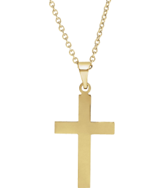 R4030 Necklace 14K Yellow 18 X 12 Mm 18 In Polished Cross Necklace