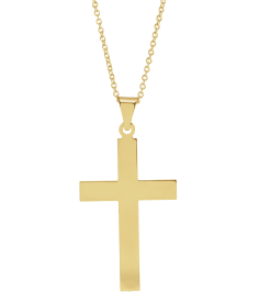 R4030 Necklace 14K Yellow 28 X 18 Mm 18 In Polished Cross Necklace