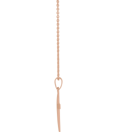 R41279 Necklace 14K Rose 23.7 X 11.5 Mm 18 In Polished Cross Necklace