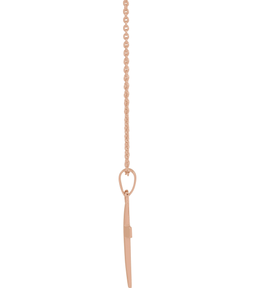 R41279 Necklace 14K Rose 23.7 X 11.5 Mm 18 In Polished Cross Necklace