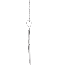 R41279 Necklace 14K White 30.2 X 15.9 Mm 18 In Polished Cross Necklace