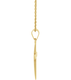 R41279 Necklace 14K Yellow 23.7 X 11.5 Mm 18 In Polished Cross Necklace