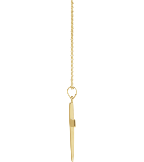 R41279 Necklace 14K Yellow 30.2 X 15.9 Mm 18 In Polished Cross Necklace