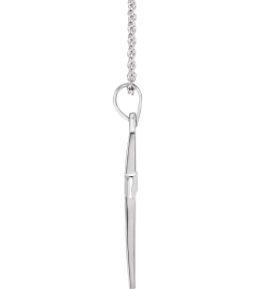 R41279 Necklace Sterling Silver 27 X 13.7 Mm 18 In Polished Cross Necklace