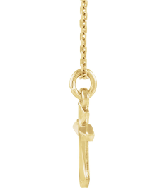 R41293 Necklace 14K Yellow 13 X 7 Mm 18 In Polished Cross Necklace