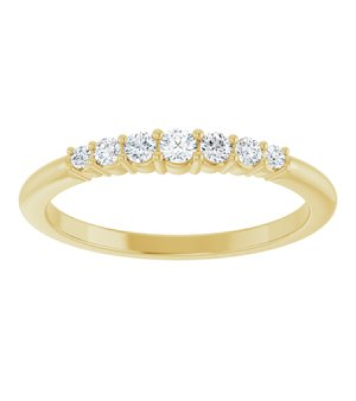 72022 Ring Set 14K Yellow Natural Diamond Round 2.25 Mm Natural Diamond Polished 16 Ctw Natural Diamond Stackable Ring