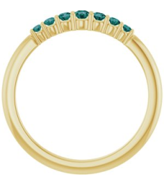 72022 Ring Set 14K Yellow Natural Alexandrite Round 2.25 Mm Natural Alexandrite Polished Natural Alexandrite Stackable Ring