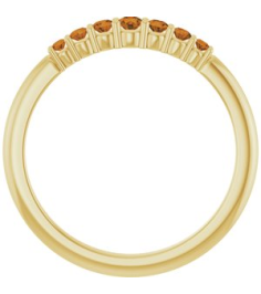 72022 Ring Set 14K Yellow Natural Citrine Round 2.25 Mm Natural Citrine Polished Natural Citrine Stackable Ring