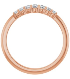 72022 Ring Set 14K Rose Natural Diamond Round 2.25 Mm Natural Diamond Polished 16 Ctw Natural Diamond Stackable Ring