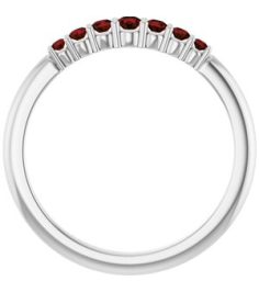 72022 Ring Set Platinum Natural Mozambique Garnet Round 2.25 Mm Natural Mozambique Garnet Polished Natural Mozambique Garnet Stackable Ring