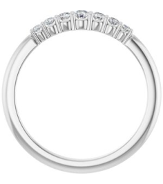 72022 Ring Set Sterling Silver Natural Diamond Round 2.25 Mm Natural Diamond Polished 16 Ctw Natural Diamond Stackable Ring