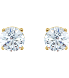 1874 14K Yellow Set Round Natural Diamond Pair 3.2Mm 14 Ctw I1, G-H Friction Friction Backs Included 4-Prong Polished 14 Ctw Natural Diamond Stud Earrings
