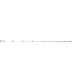 653469B Bracelet Set 14K White Round Natural Diamond 2.3Mm 14 Ctw I1, G-I 5 12-7 In Polished 14 Ctw Natural Diamond 5-Station Bracelet