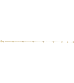 653469B Bracelet Set 14K Yellow Round Natural Diamond 2.3Mm 14 Ctw I1, G-I 5 12-7 In Polished 14 Ctw Natural Diamond 5-Station Bracelet