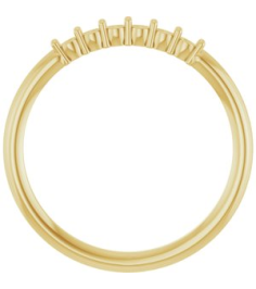 123288 Ring Set 14K Yellow Natural Emerald Round 1.75 Mm Polished Natural Emerald Stackable Ring