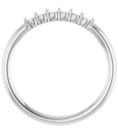 123288 Ring Set 14K White Natural Citrine Round 1.75 Mm Polished Natural Citrine Stackable Ring