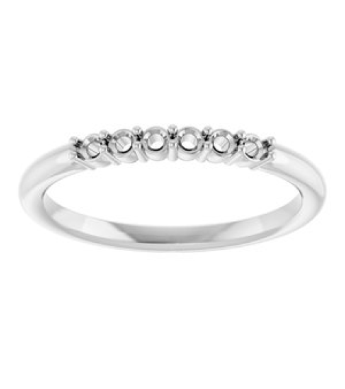 123288 Ring Set Sterling Silver Natural Citrine Round 1.75 Mm Polished Natural Citrine Stackable Ring